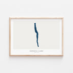 seneca lake new york map poster – minimalist lake wall art - image 2