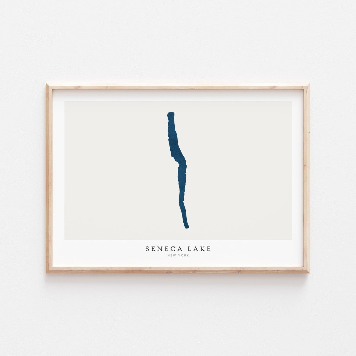 seneca lake new york map poster – minimalist lake wall art - image 2
