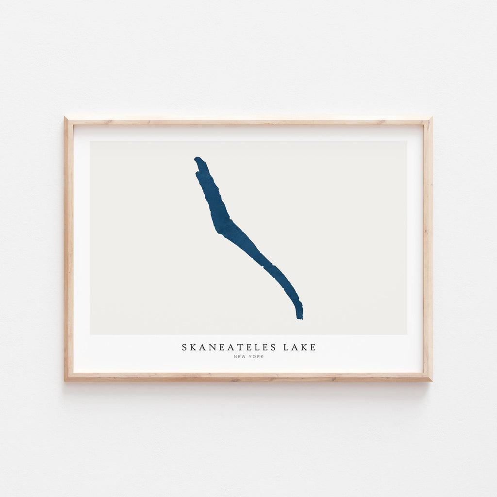 skaneateles lake new york map poster – minimalist lake wall art - image 2