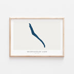 skaneateles lake new york map poster – minimalist lake wall art - image 2