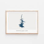 broken bow lake oklahoma map poster – minimalist lake wall art - image 2