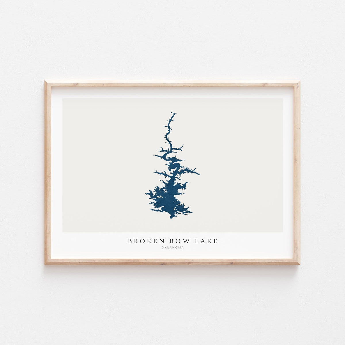 broken bow lake oklahoma map poster – minimalist lake wall art - image 2