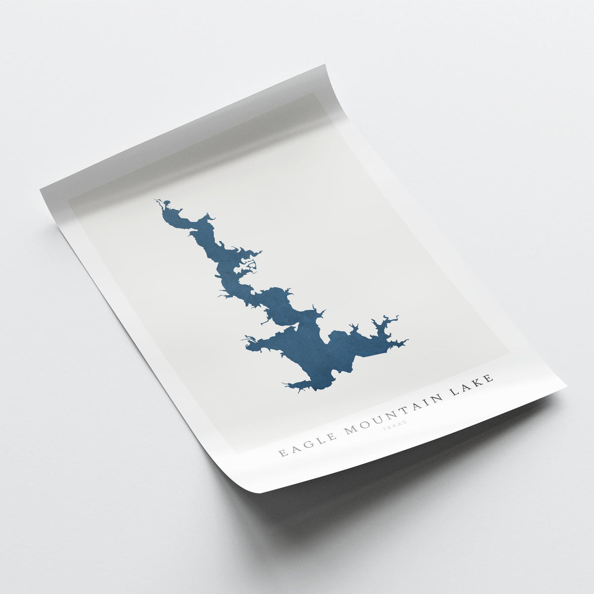 eagle mountain lake texas map poster – minimalist lake wall art - image 6
