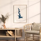 eagle mountain lake texas map poster – minimalist lake wall art - image 5