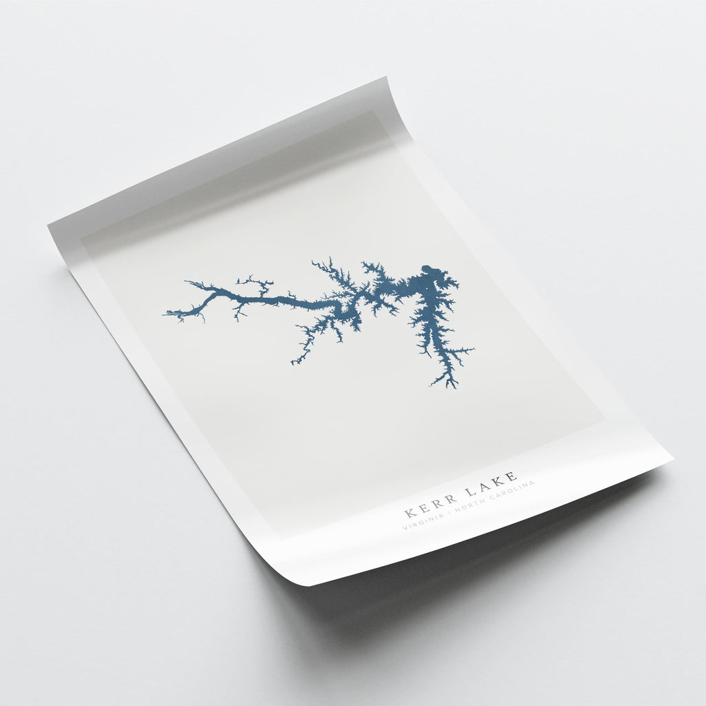kerr lake north carolina map poster – minimalist lake wall art - image 6
