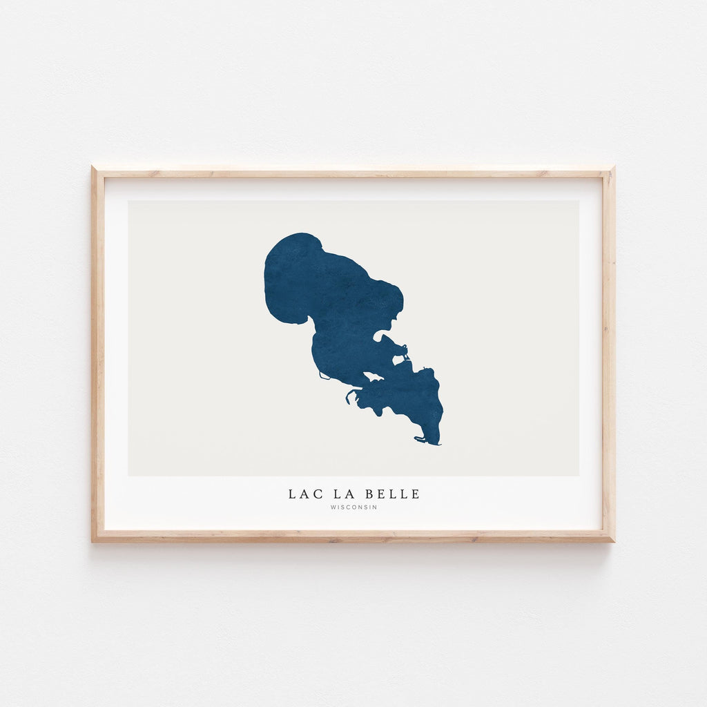 lac la belle wisconsin map poster – minimalist lake wall art - image 2