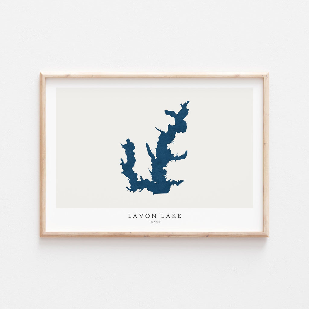 lavon lake texas map poster – minimalist lake wall art - image 2
