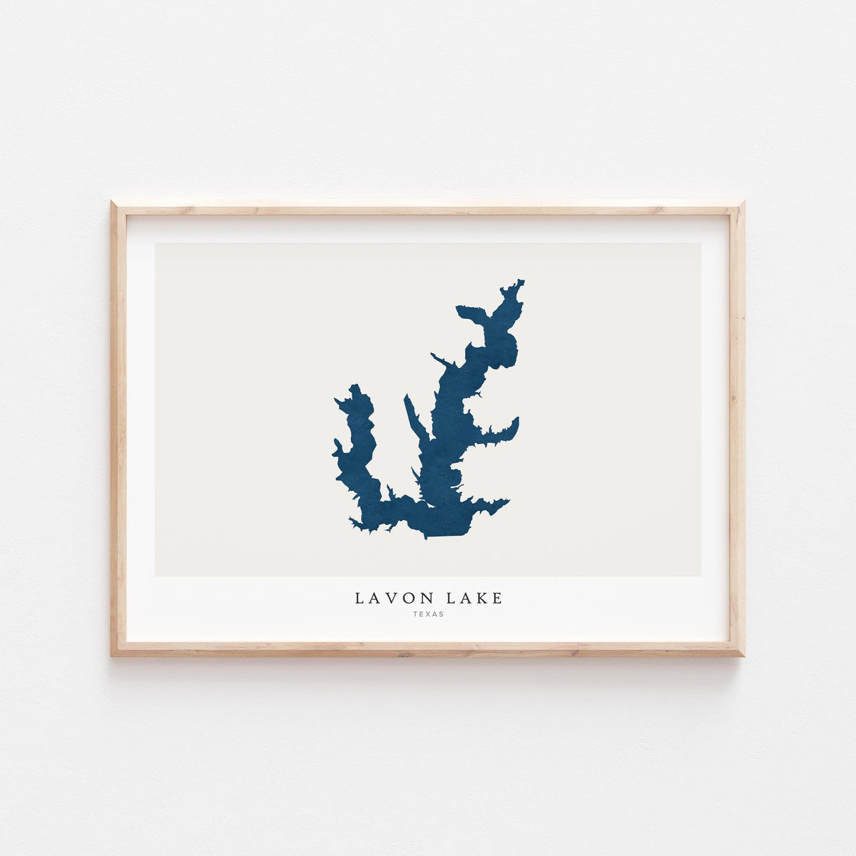 lavon lake texas map poster – minimalist lake wall art - image 2