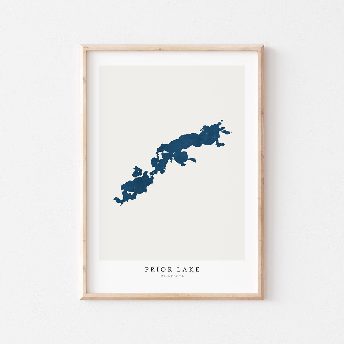 prior lake minnesota map poster – minimalist lake wall art - image 2