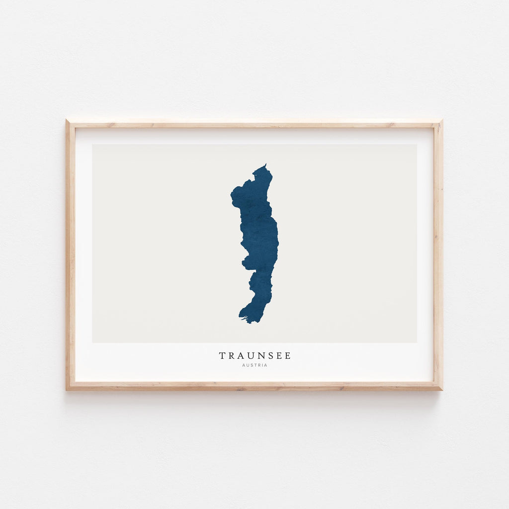 traunsee austria map poster – minimalist lake wall art - image 2