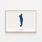 traunsee austria map poster – minimalist lake wall art - image 2