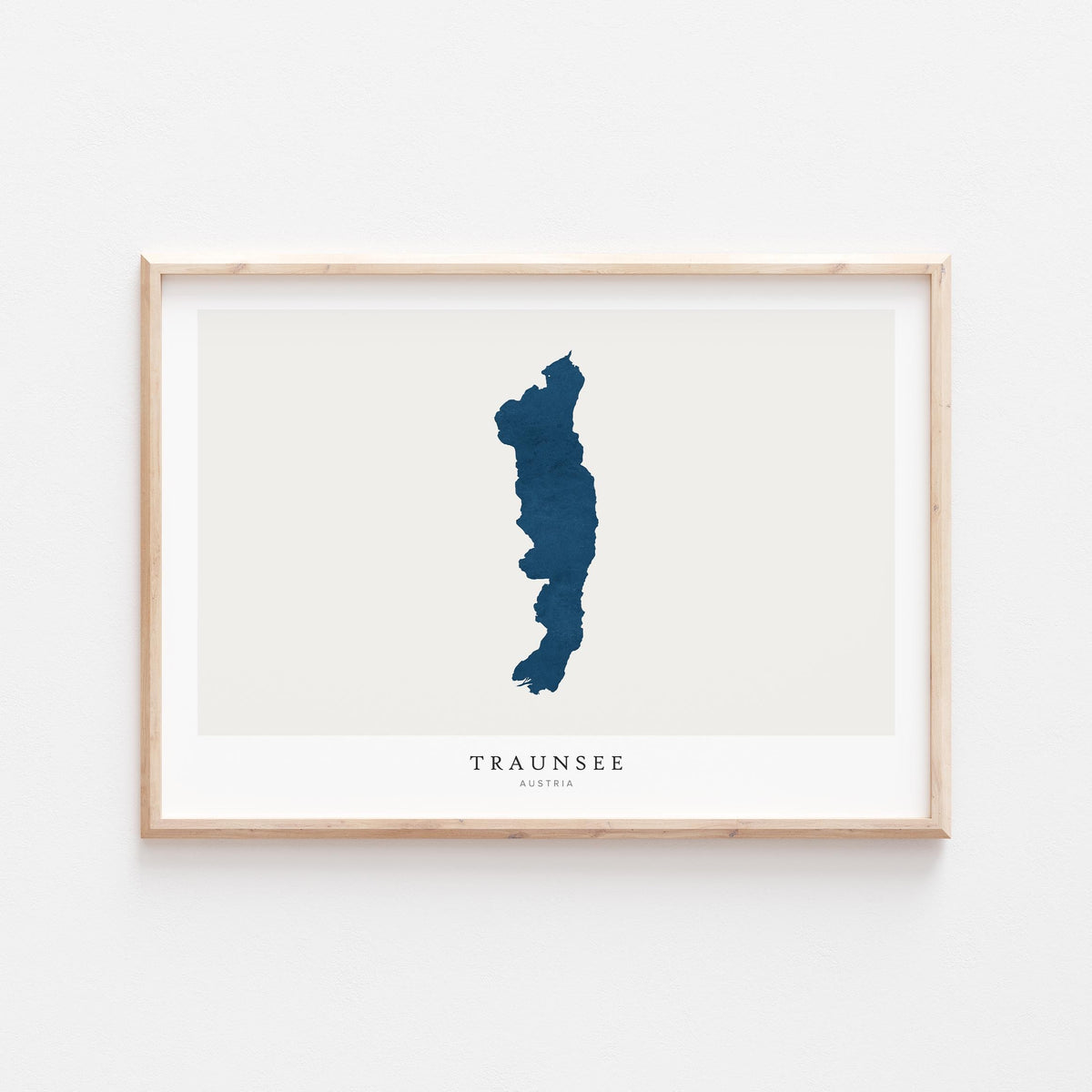 traunsee austria map poster – minimalist lake wall art - image 2