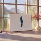 traunsee austria map poster – minimalist lake wall art - image 4