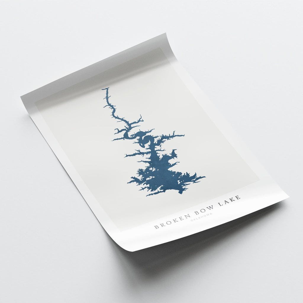 broken bow lake oklahoma map poster – minimalist lake wall art - image 6