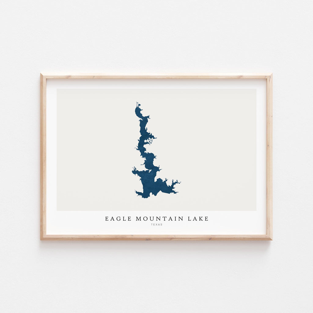 eagle mountain lake texas map poster – minimalist lake wall art - image 2