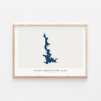 eagle mountain lake texas map poster – minimalist lake wall art - image 2