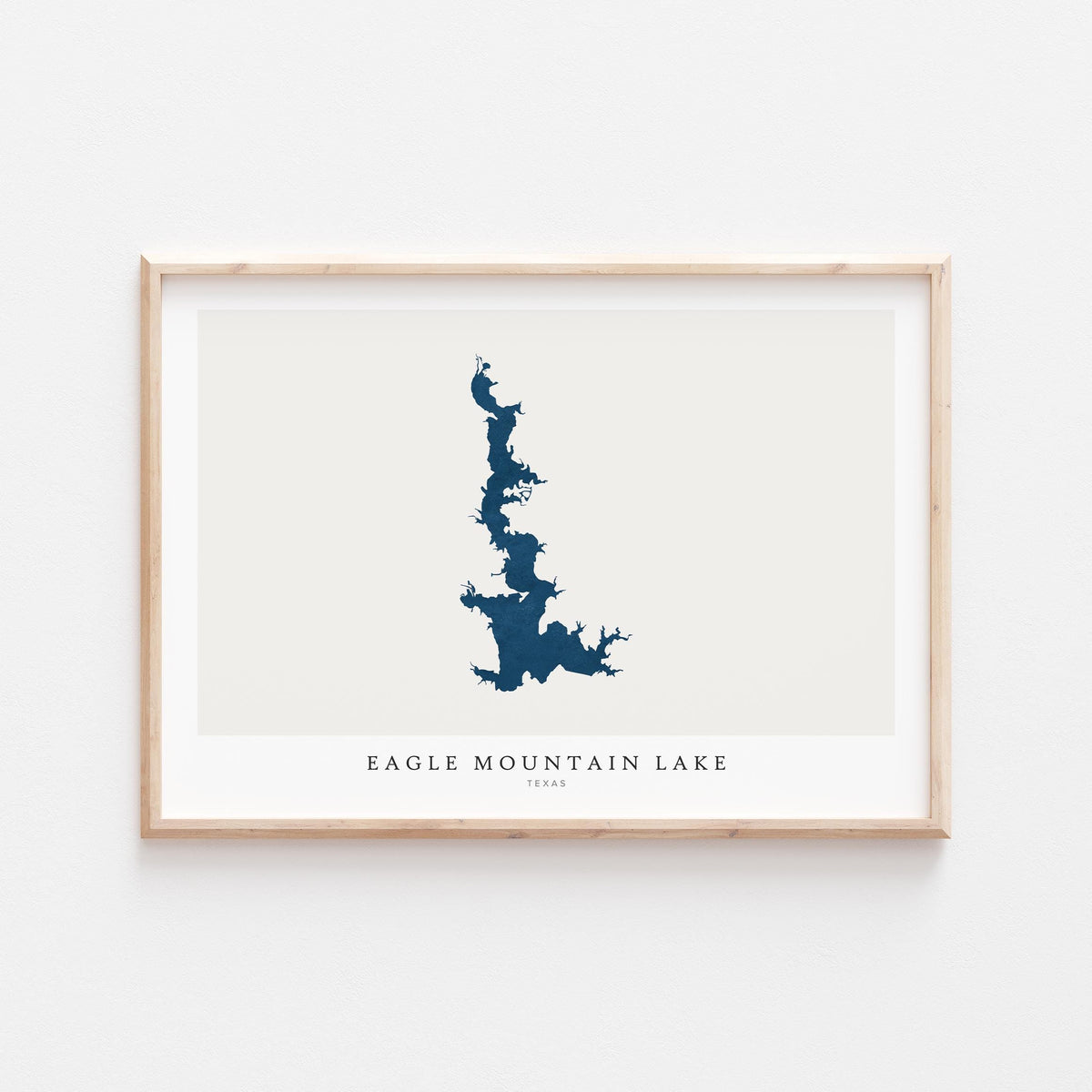 eagle mountain lake texas map poster – minimalist lake wall art - image 2