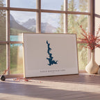 eagle mountain lake texas map poster – minimalist lake wall art - image 4