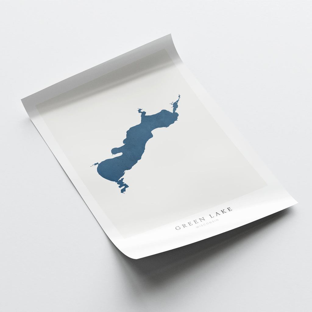 green lake wisconsin map poster – minimalist lake wall art - image 6