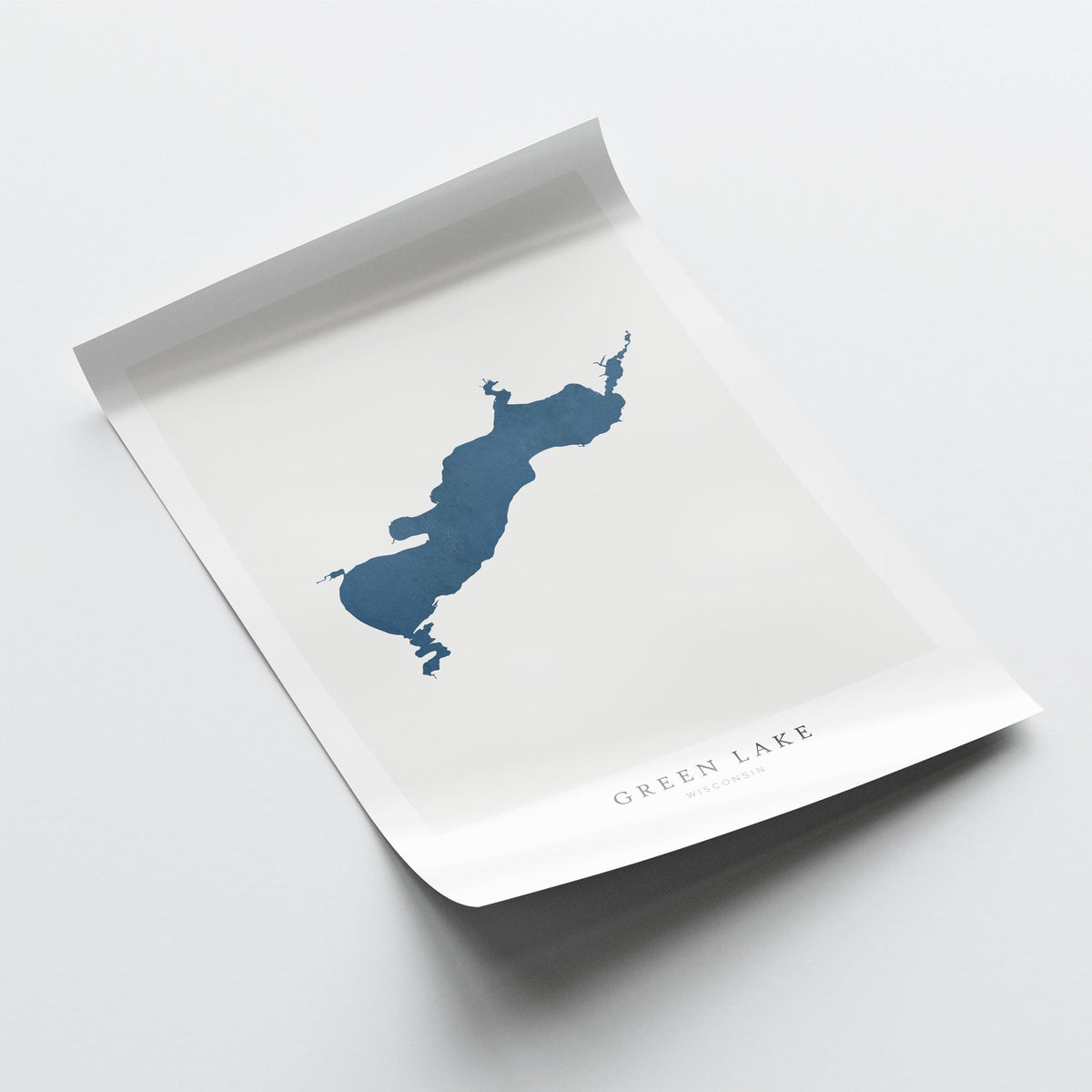 green lake wisconsin map poster – minimalist lake wall art - image 6