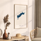 green lake wisconsin map poster – minimalist lake wall art - image 3