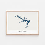 kerr lake north carolina map poster – minimalist lake wall art - image 2