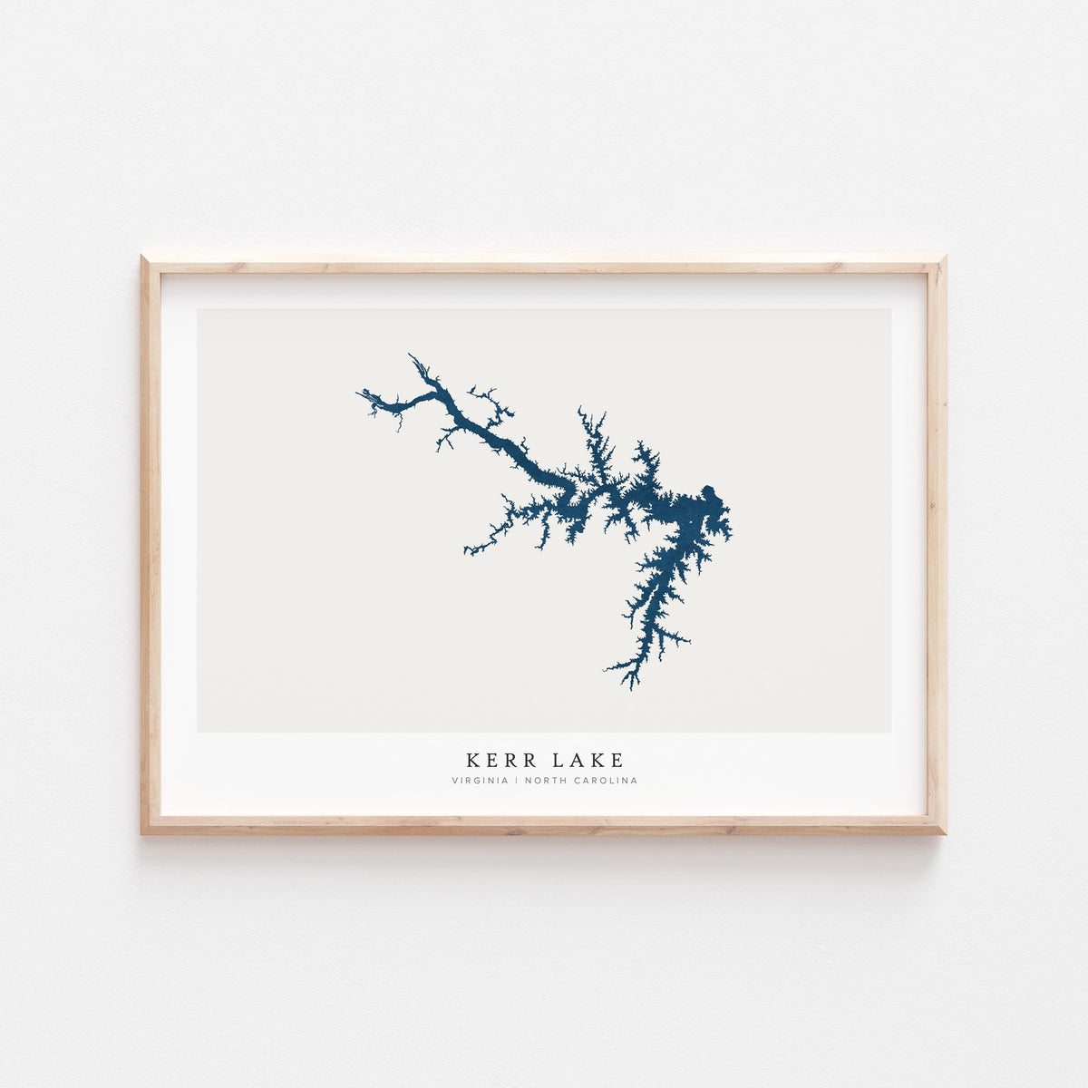 kerr lake north carolina map poster – minimalist lake wall art - image 2