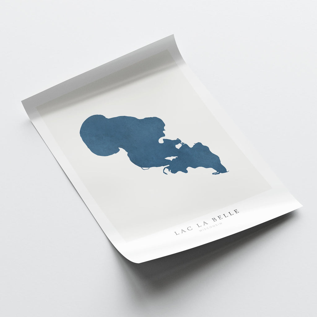 lac la belle wisconsin map poster – minimalist lake wall art - image 6