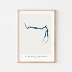 lake billy chinook oregon map poster – minimalist lake wall art - image 2