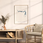 lake billy chinook oregon map poster – minimalist lake wall art - image 5