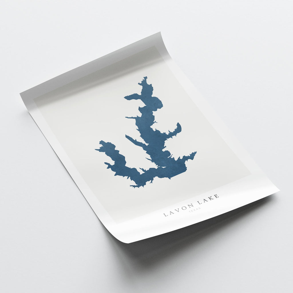lavon lake texas map poster – minimalist lake wall art - image 6