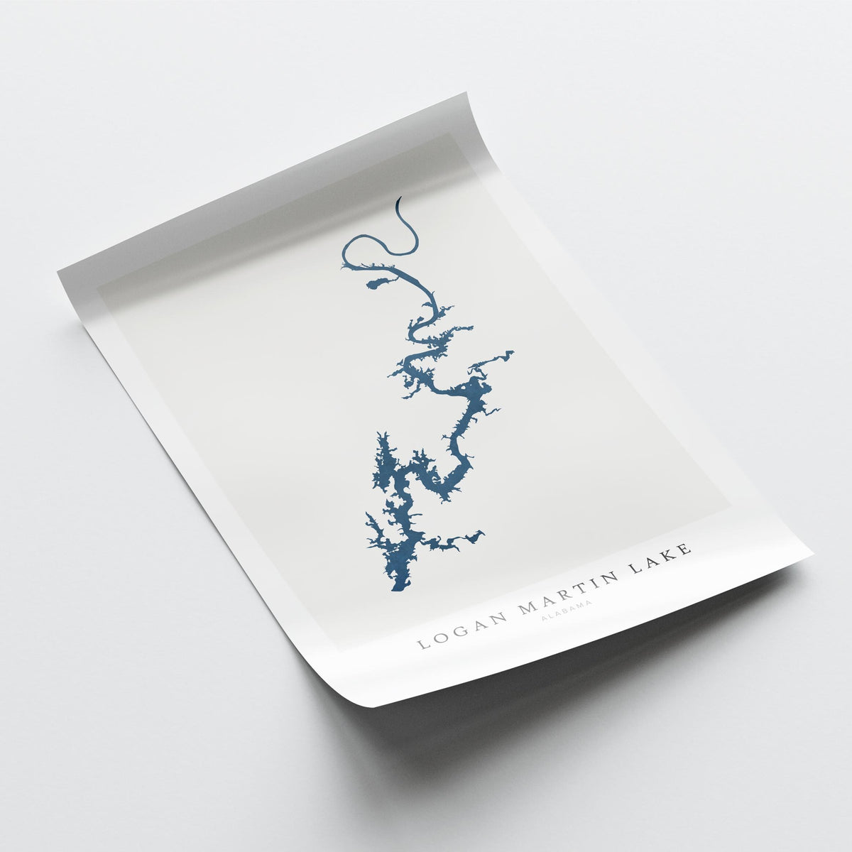 logan martin lake alabama map poster – minimalist lake wall art - image 6