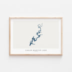 logan martin lake alabama map poster – minimalist lake wall art - image 2