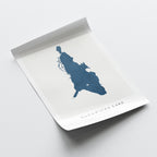 nagawicka lake wisconsin map poster – minimalist lake wall art - image 6