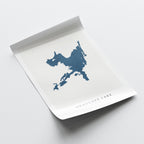 okauchee lake wisconsin map poster – minimalist lake wall art - image 6