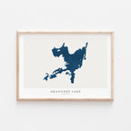 okauchee lake wisconsin map poster – minimalist lake wall art - image 2