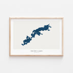 prior lake minnesota map poster – minimalist lake wall art - image 1