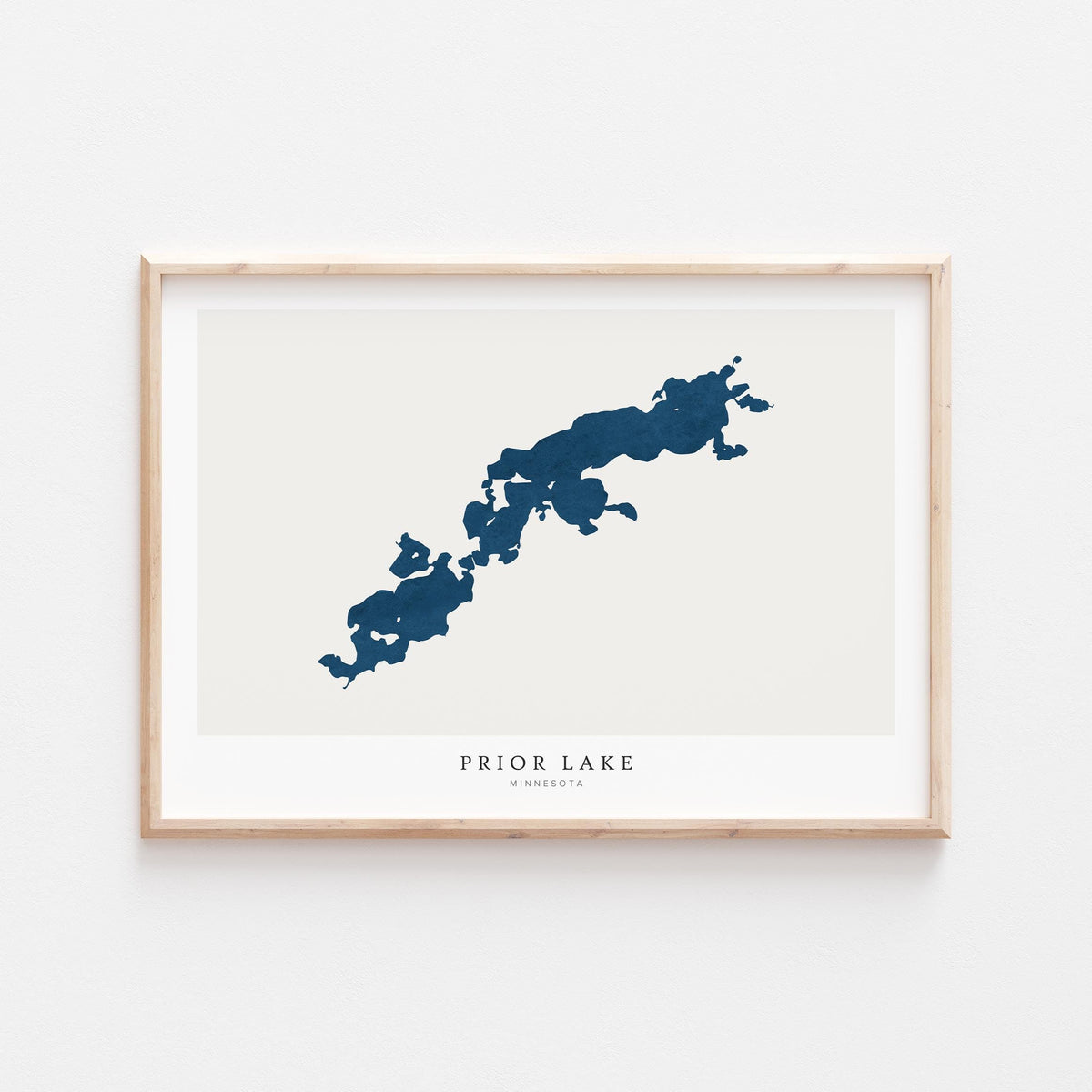 prior lake minnesota map poster – minimalist lake wall art - image 1