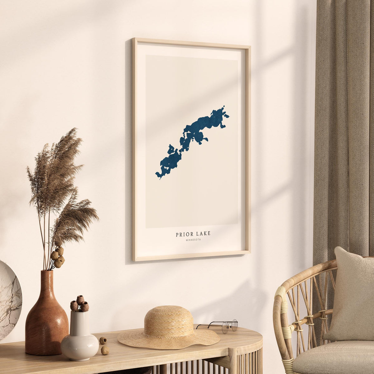 prior lake minnesota map poster – minimalist lake wall art - image 3