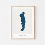 traunsee austria map poster – minimalist lake wall art - image 1