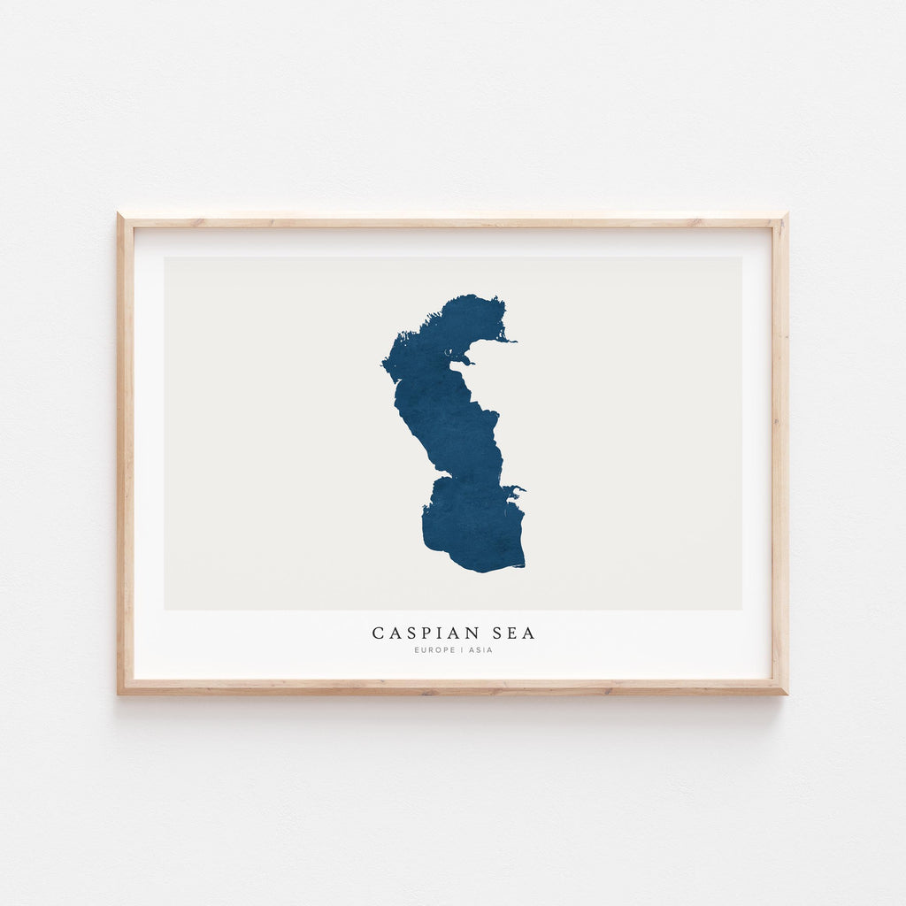 caspian sea russia map poster – minimalist lake wall art - image 2