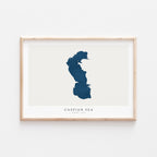 caspian sea russia map poster – minimalist lake wall art - image 2
