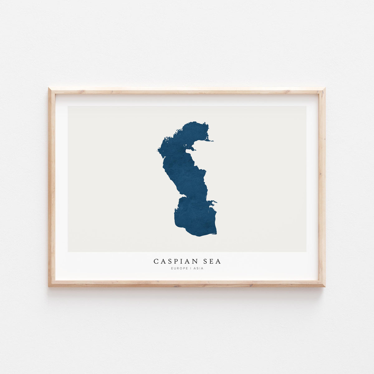 caspian sea russia map poster – minimalist lake wall art - image 2