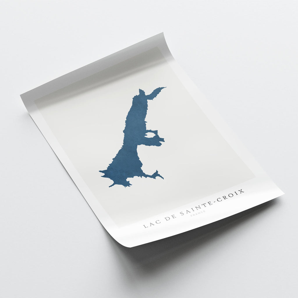 lac de sainte-croix france map poster – minimalist lake wall art - image 6