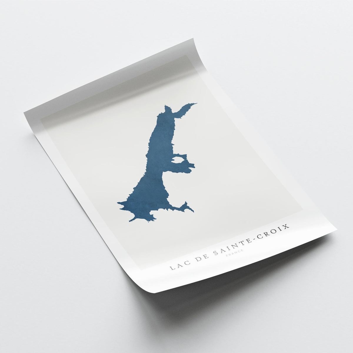 lac de sainte-croix france map poster – minimalist lake wall art - image 6