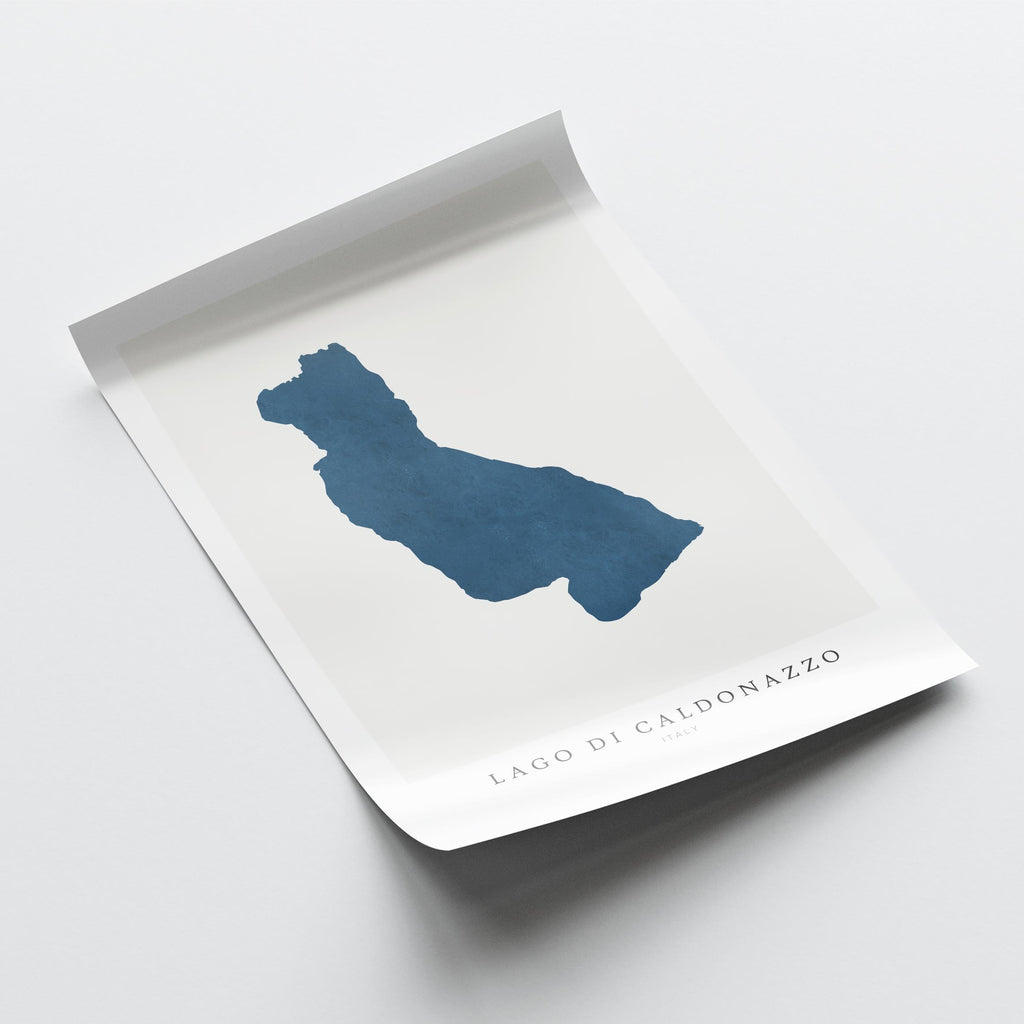 lago di caldonazzo italy map poster – minimalist lake wall art - image 6