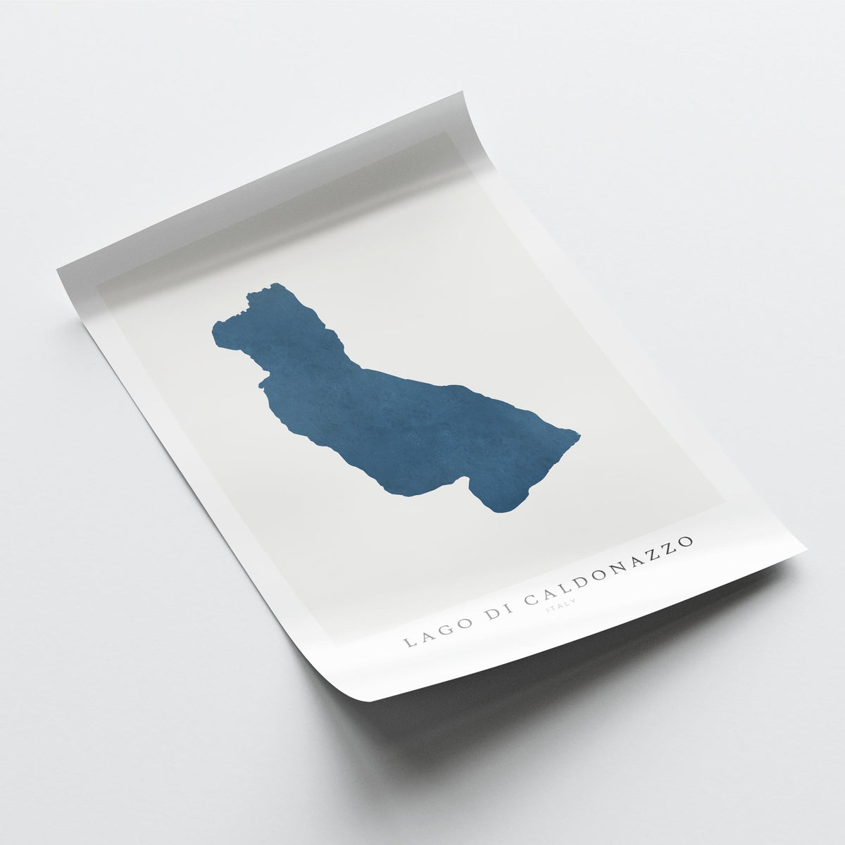 lago di caldonazzo italy map poster – minimalist lake wall art - image 6