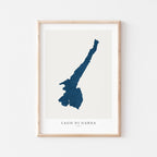 lago di garda italy map poster – minimalist lake wall art - image 1