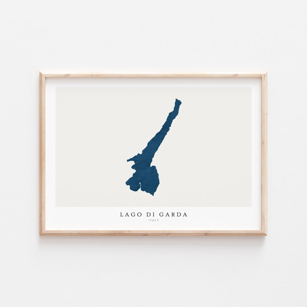 lago di garda italy map poster – minimalist lake wall art - image 2
