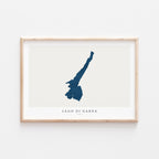 lago di garda italy map poster – minimalist lake wall art - image 2